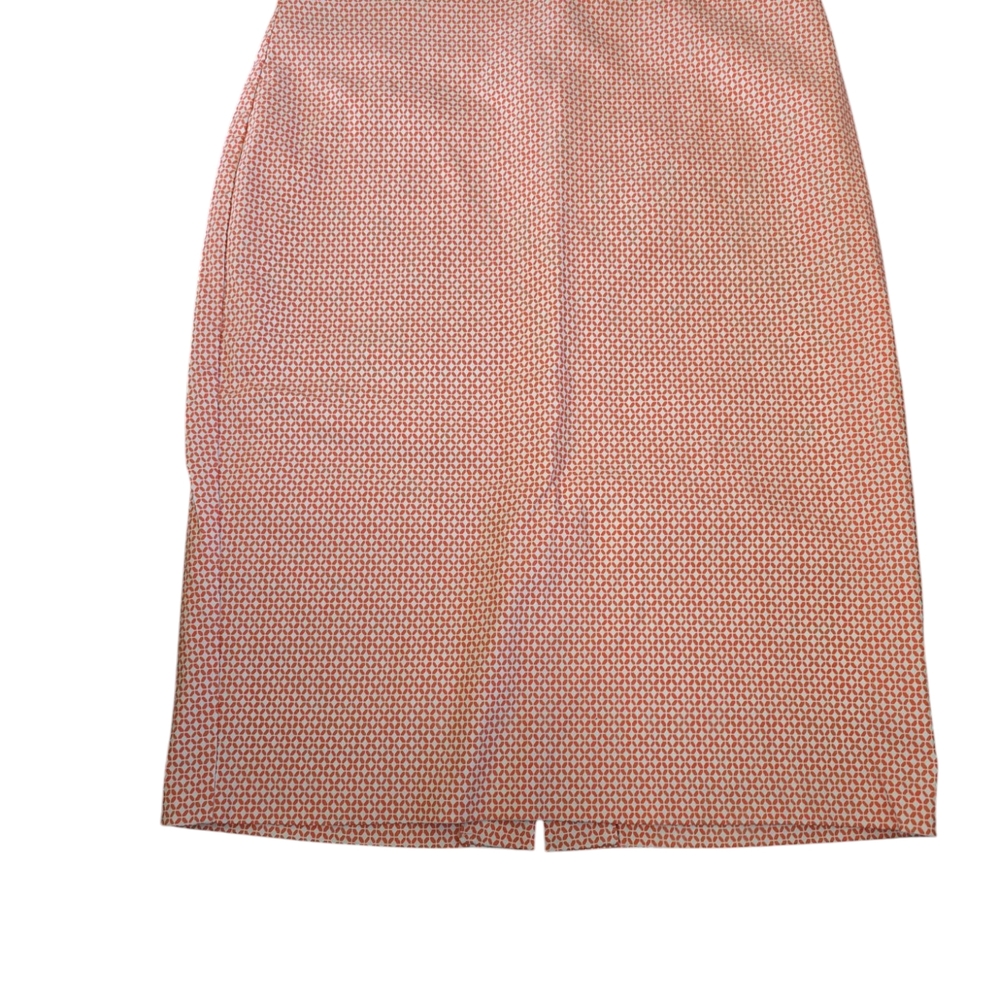 Elegant OrangePatterned Women's Skirt